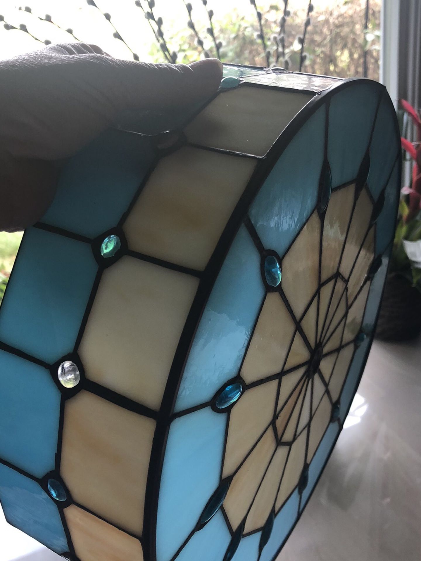 Flush Mount Stained Glass Light