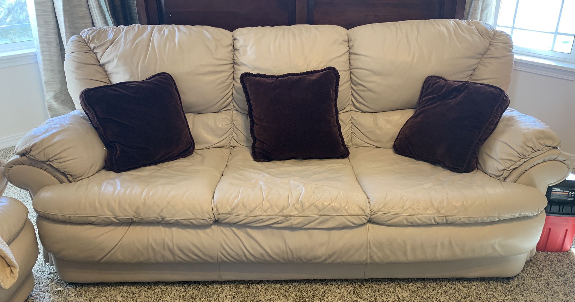 Real Leather Living Room Set