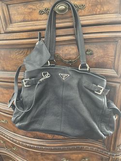 Prada Black Leather Bag Purse Great Condition  Reduced  Thumbnail