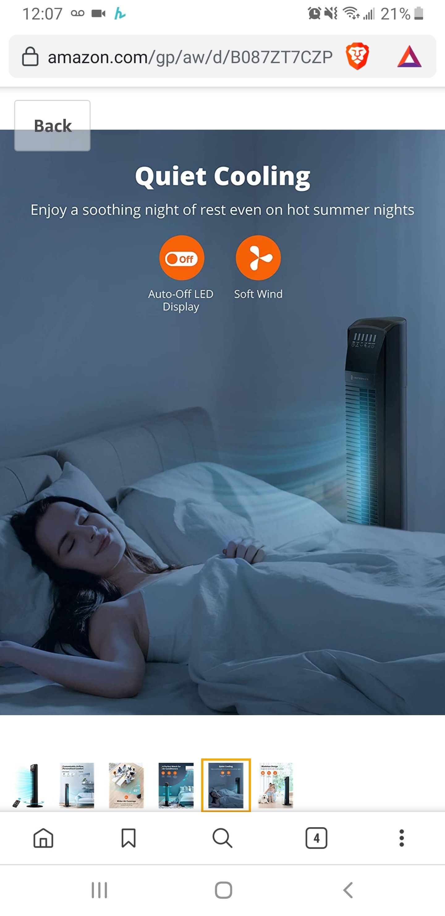 New in sealed box, Tower Fan Oscillating Fan Powerful Floor Fan with Remote and Large LED Display, 9 Modes, Easy Clean, Up to12H Timer Bladeless Fan