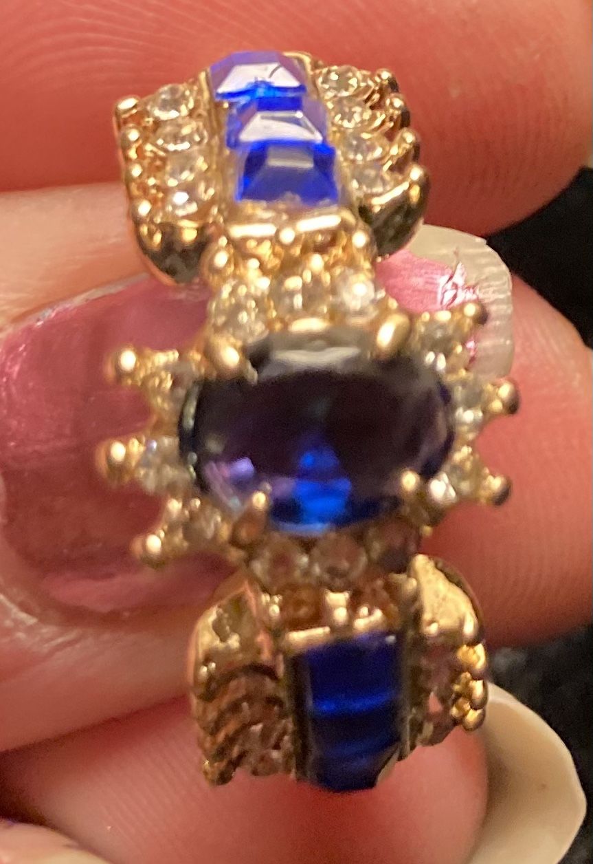 Ring Size 7 Blue Stones