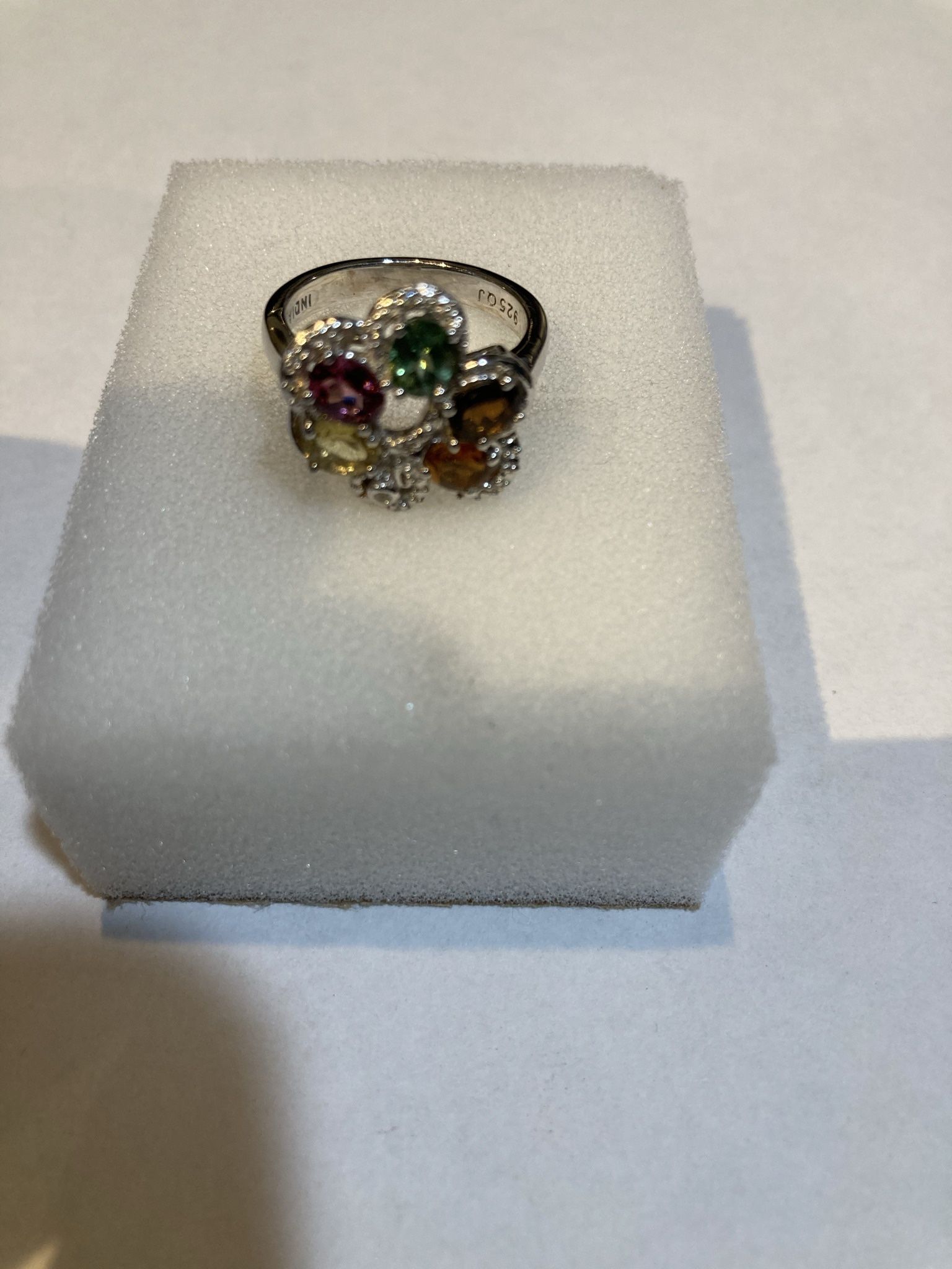 Multi Colored Tourmaline Ring