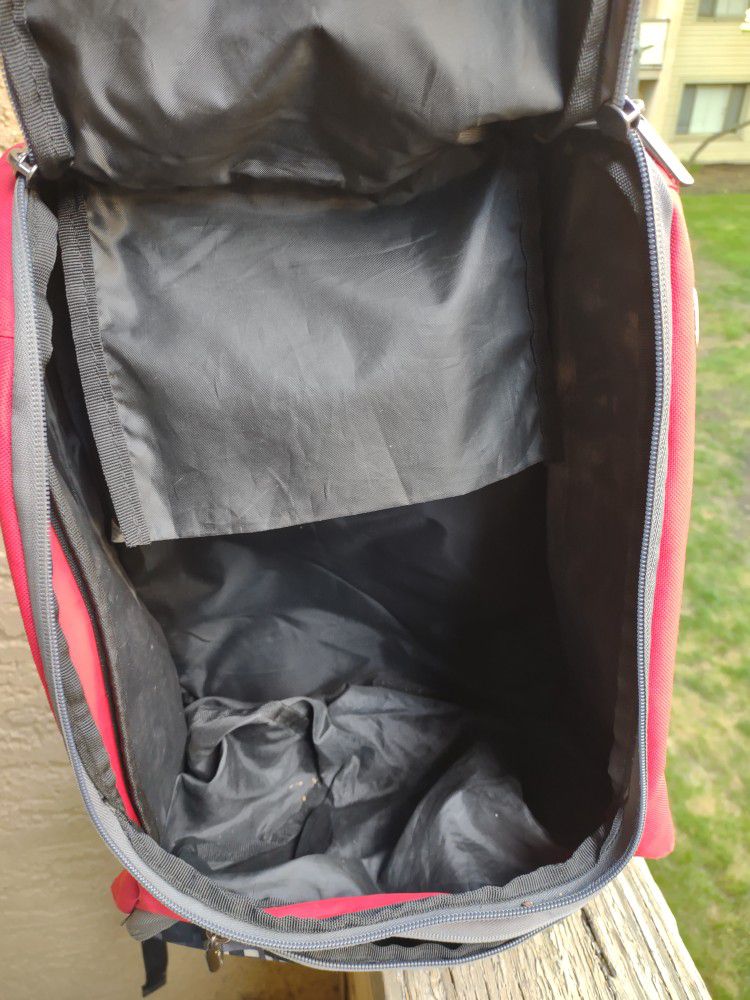 Easton Brand Pixelated Design Red Black And Gray Backpack Softball Baseball Bag