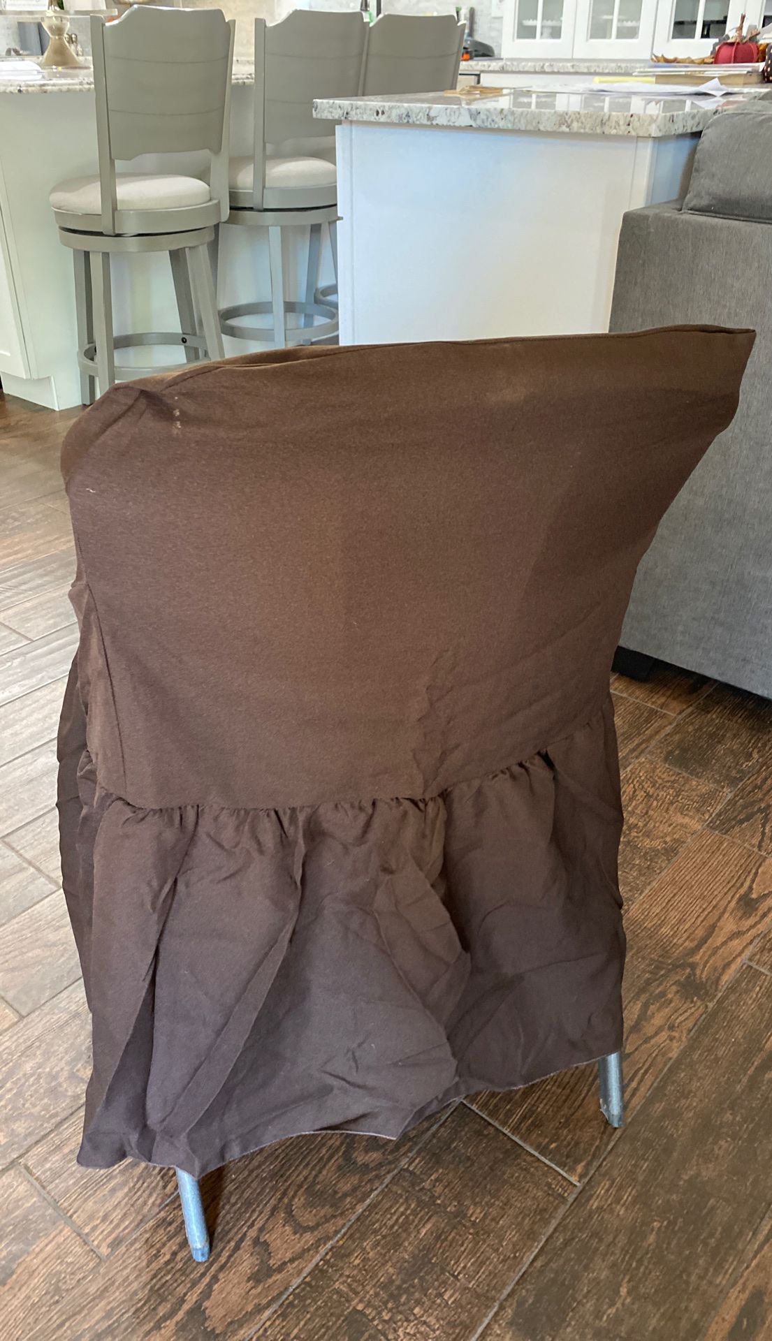 Brown Fabric Chair Covers