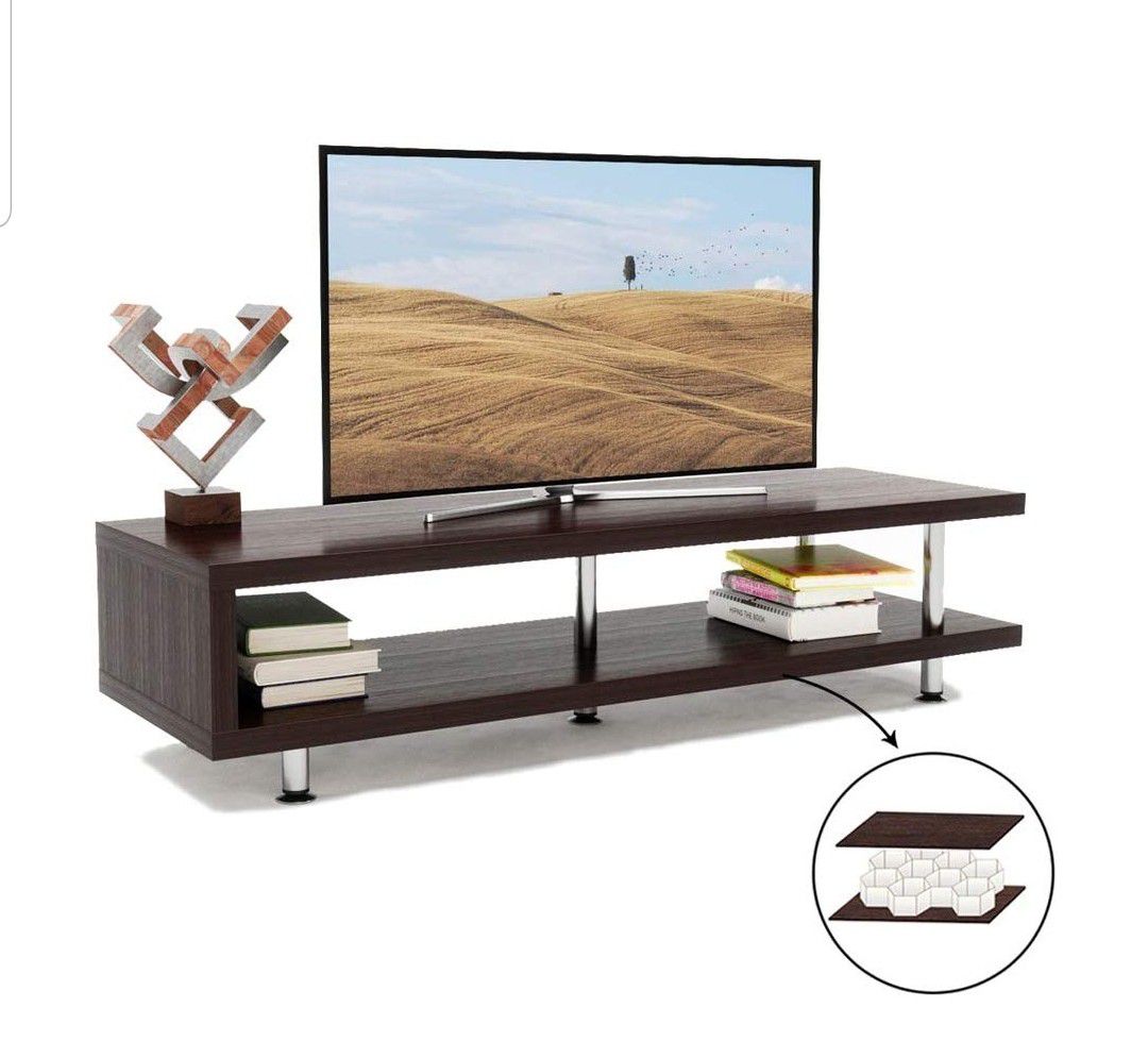 Elegant Media Center Wood Storage Console w/ Steel Frame/Coffee Table/Sofa Table/TV Stand for Home Office