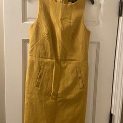 Banana Republic Size 4 Mustard yellow Dress Thumbnail