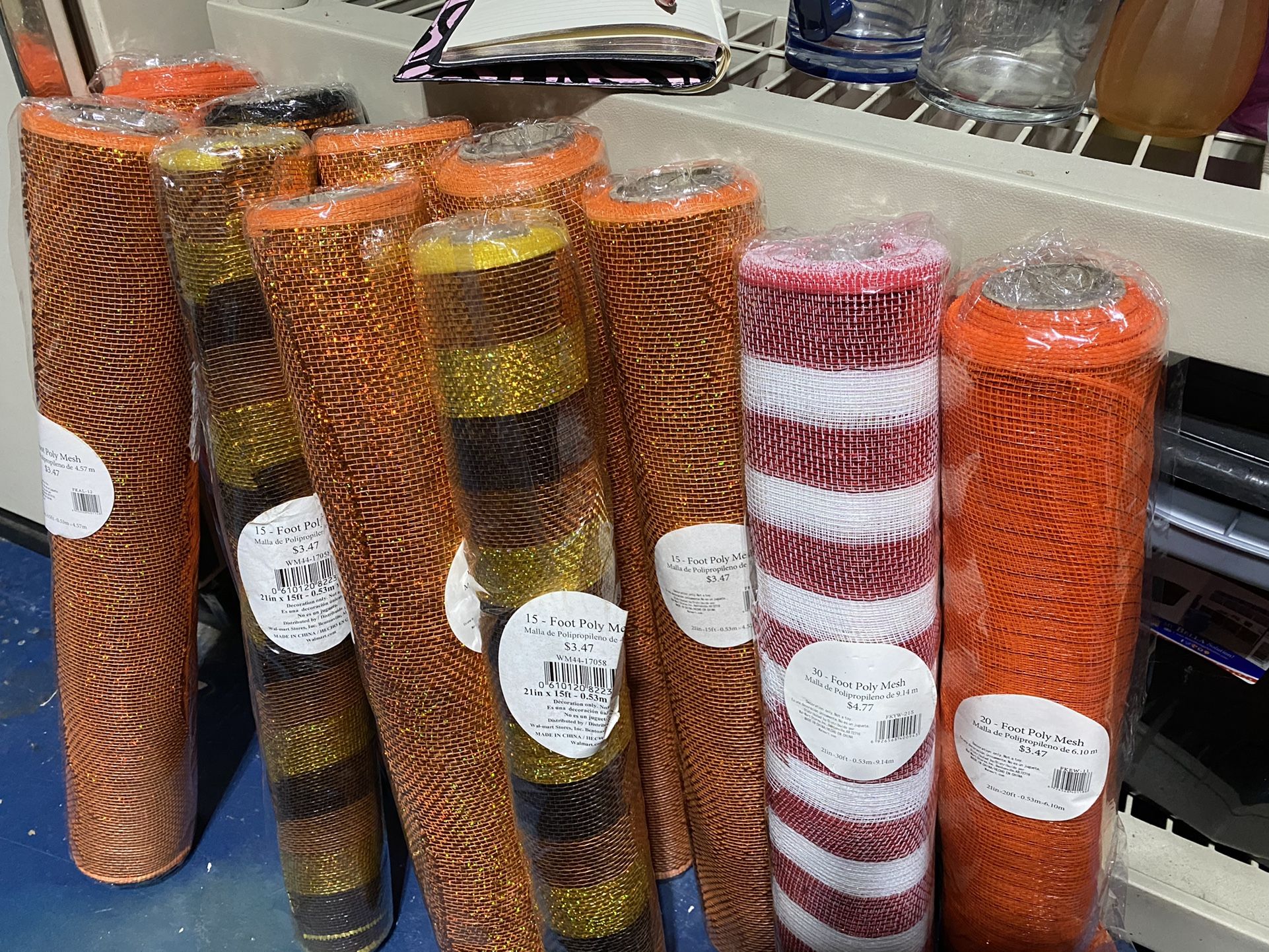 Wreath Making Deco Mesh Multiple Colors Over 60 Rolls