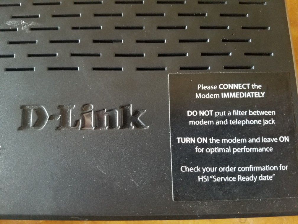 D Link modem model DSL 2750B Computer