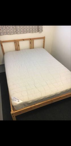 Newer Full Ikea Fjellse Bed Frame With, Wood Bed Frame Full Ikea