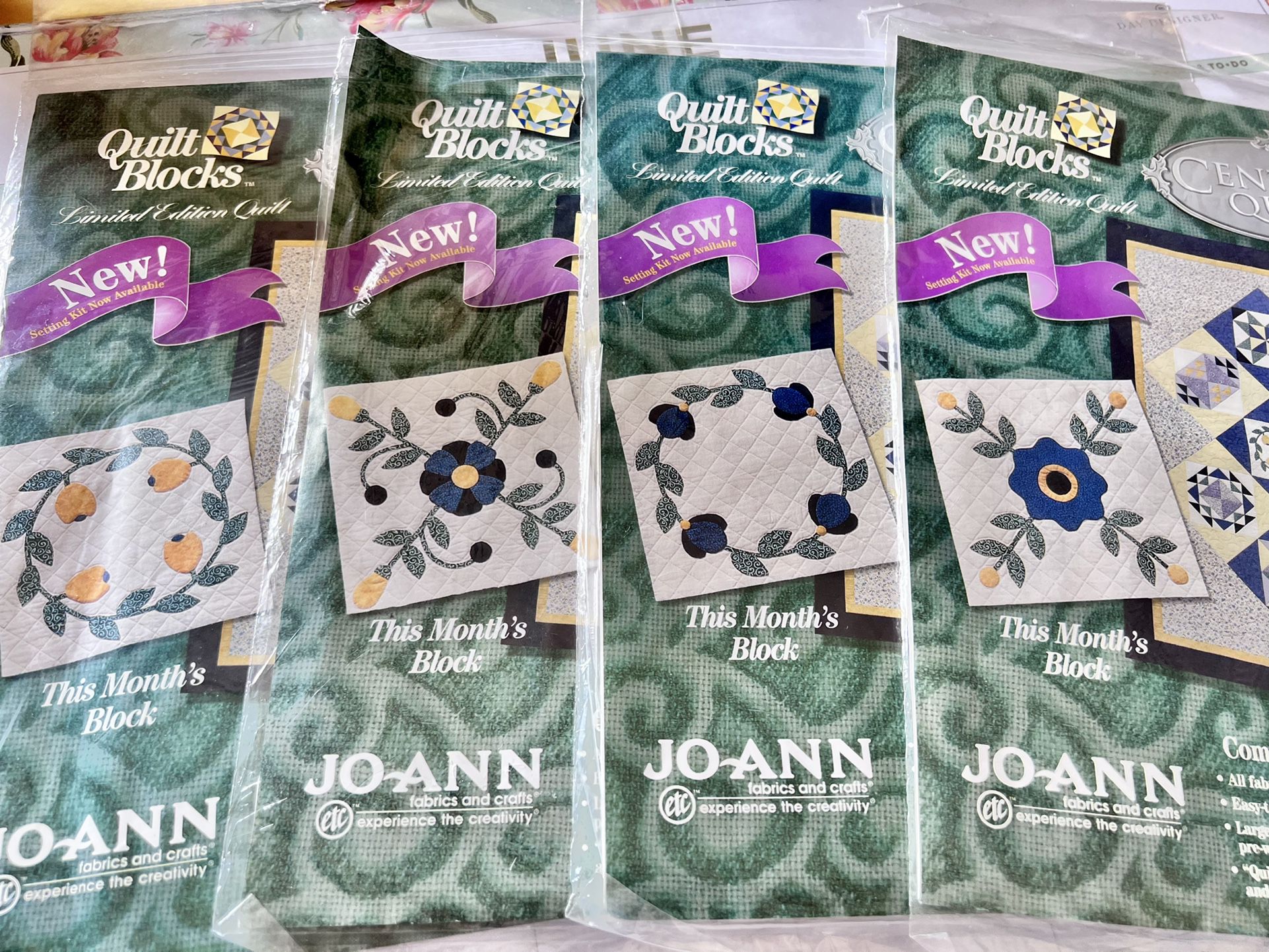 Vintage 2000 Lot Of JoAnn Fabrics And Crafts Experience The Creativity Century Quilt Blocks Months February To December 2000.