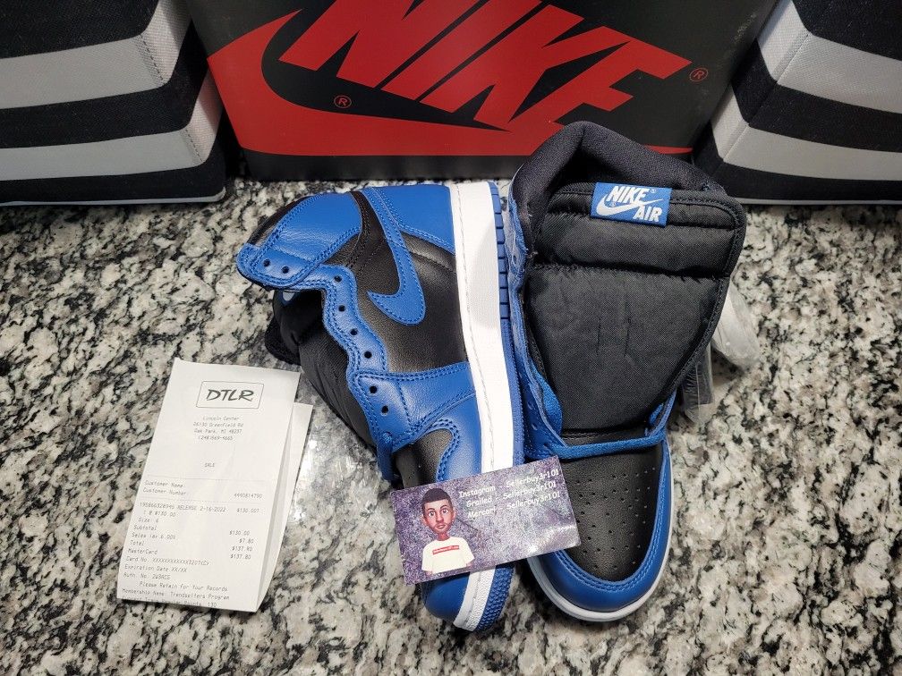 Nike Air Jordan 1 Marina Blue Multiple GS Sizes With Proof Of Purchase