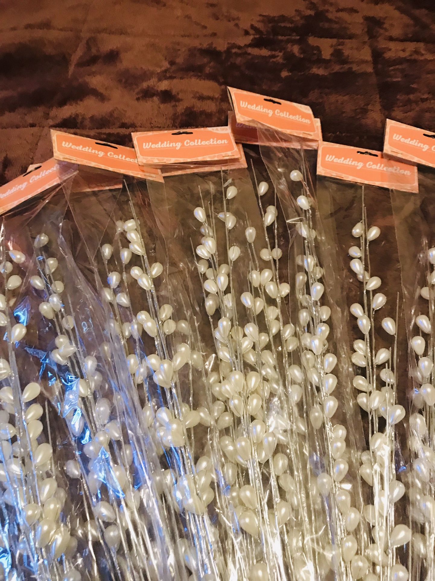 1-white Teardrop pearl stems I Have 10 packs