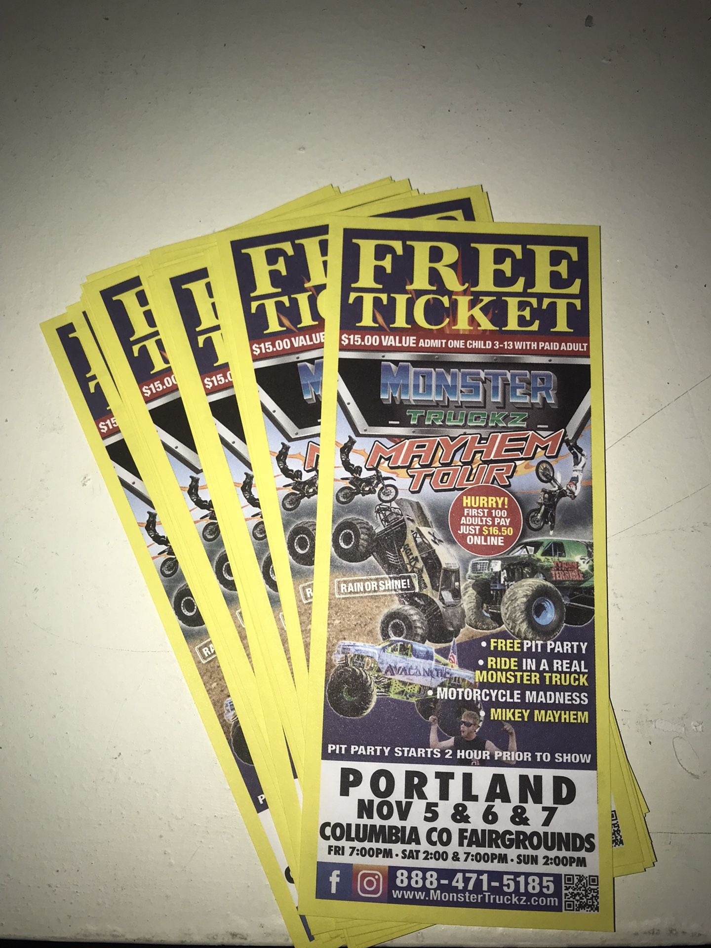 Monster Truckz Tix For Kids (Columbia County Fairgrounds, OR)