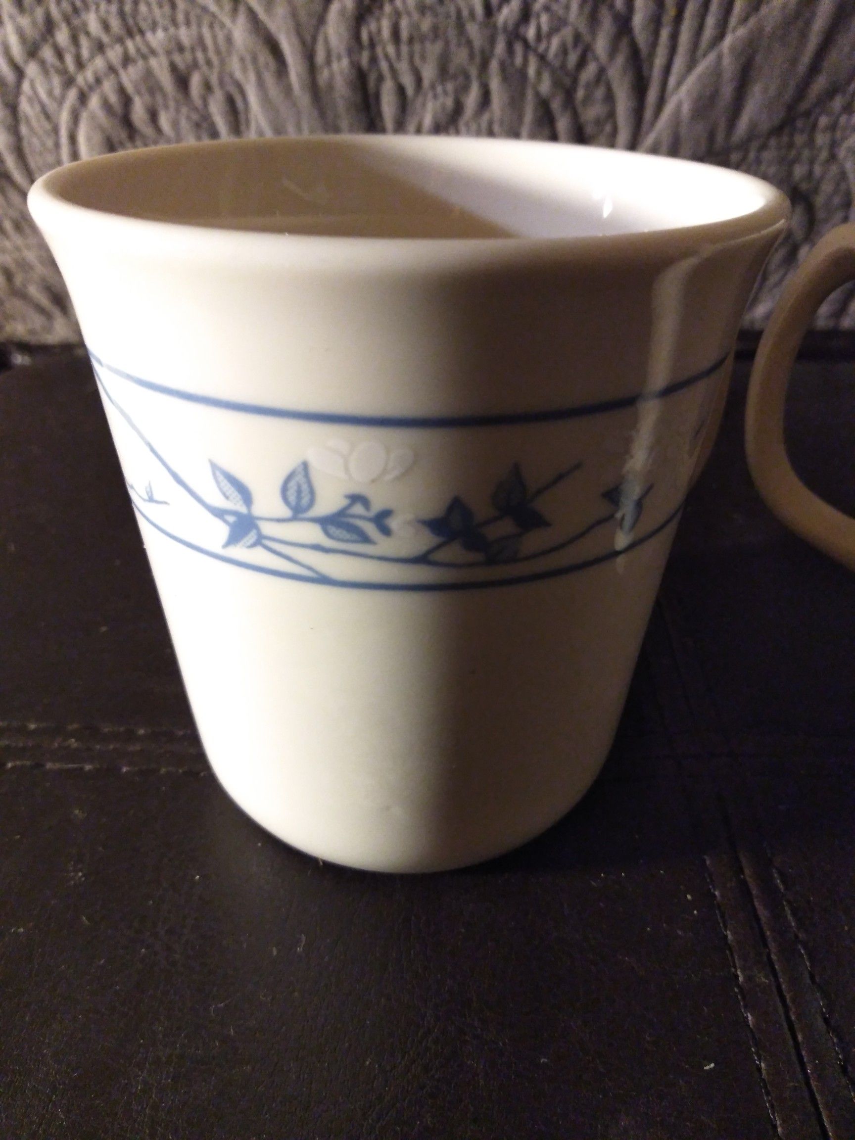 8 Vintage Corelle Coffee Cups Pattern Blue Stem whiteflower