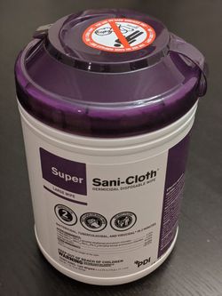 Sani Cloth Wipes . 70 Sheet Count Canisters  Thumbnail
