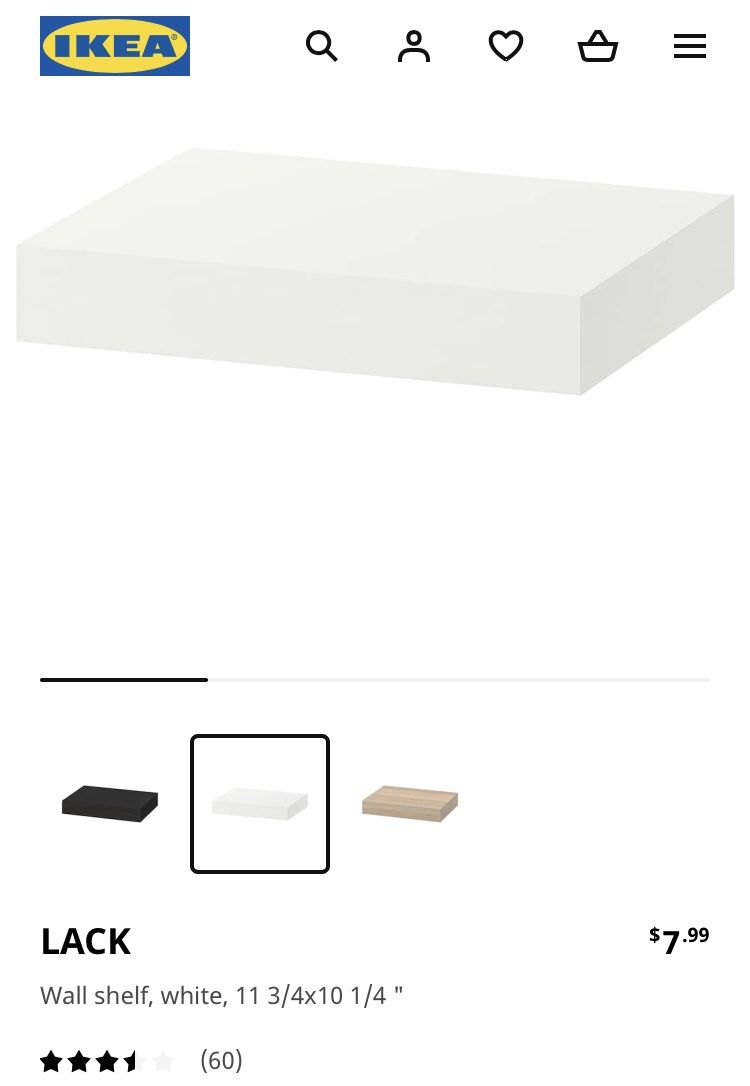 Small lack Shelves, never opened