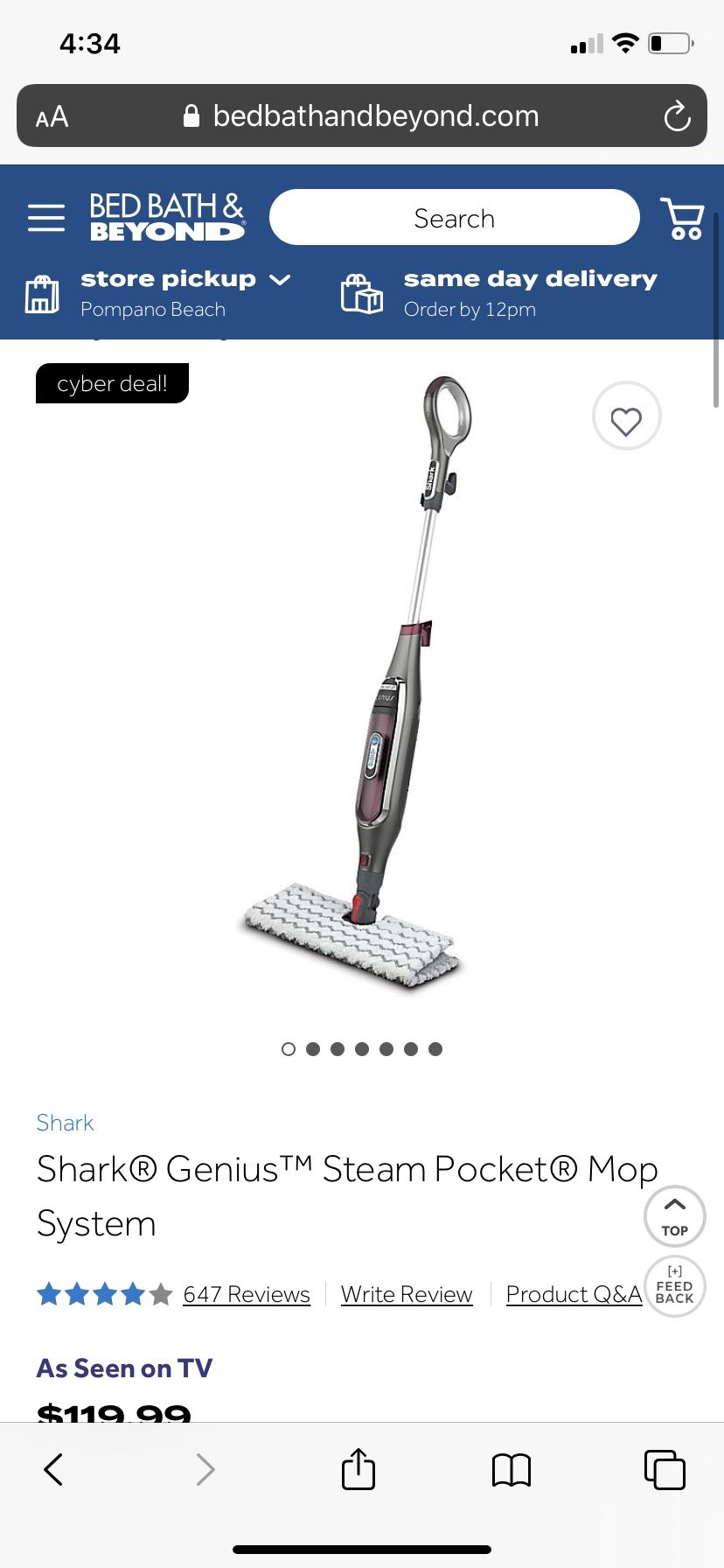 Shark genius steam pocket mop system