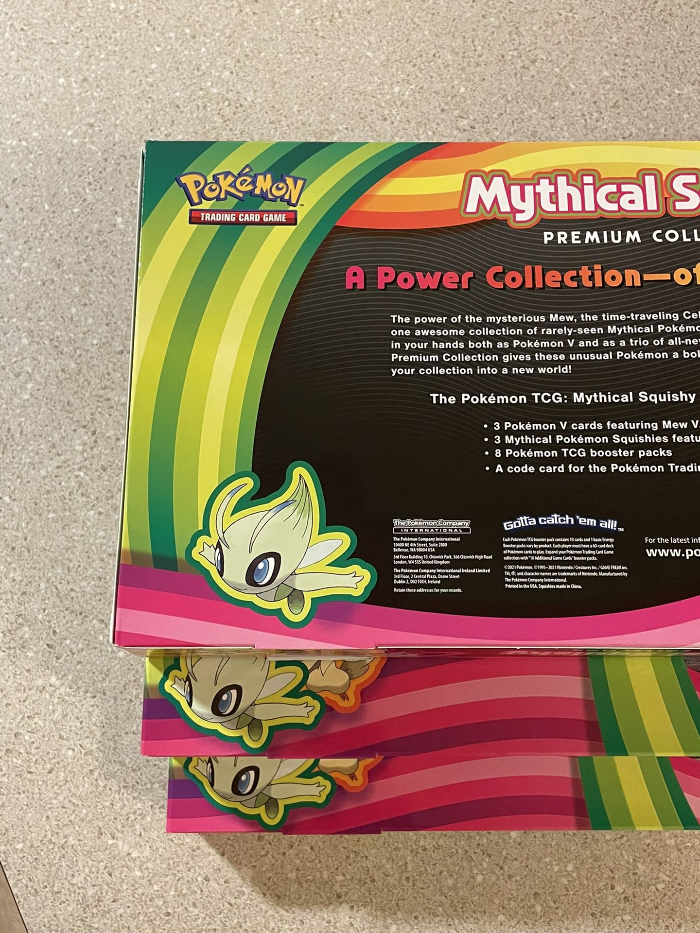 Pokémon Mythical Squishy Premium Collection Boxes