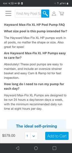 Hayward XL Max Flo Pool Pump Thumbnail