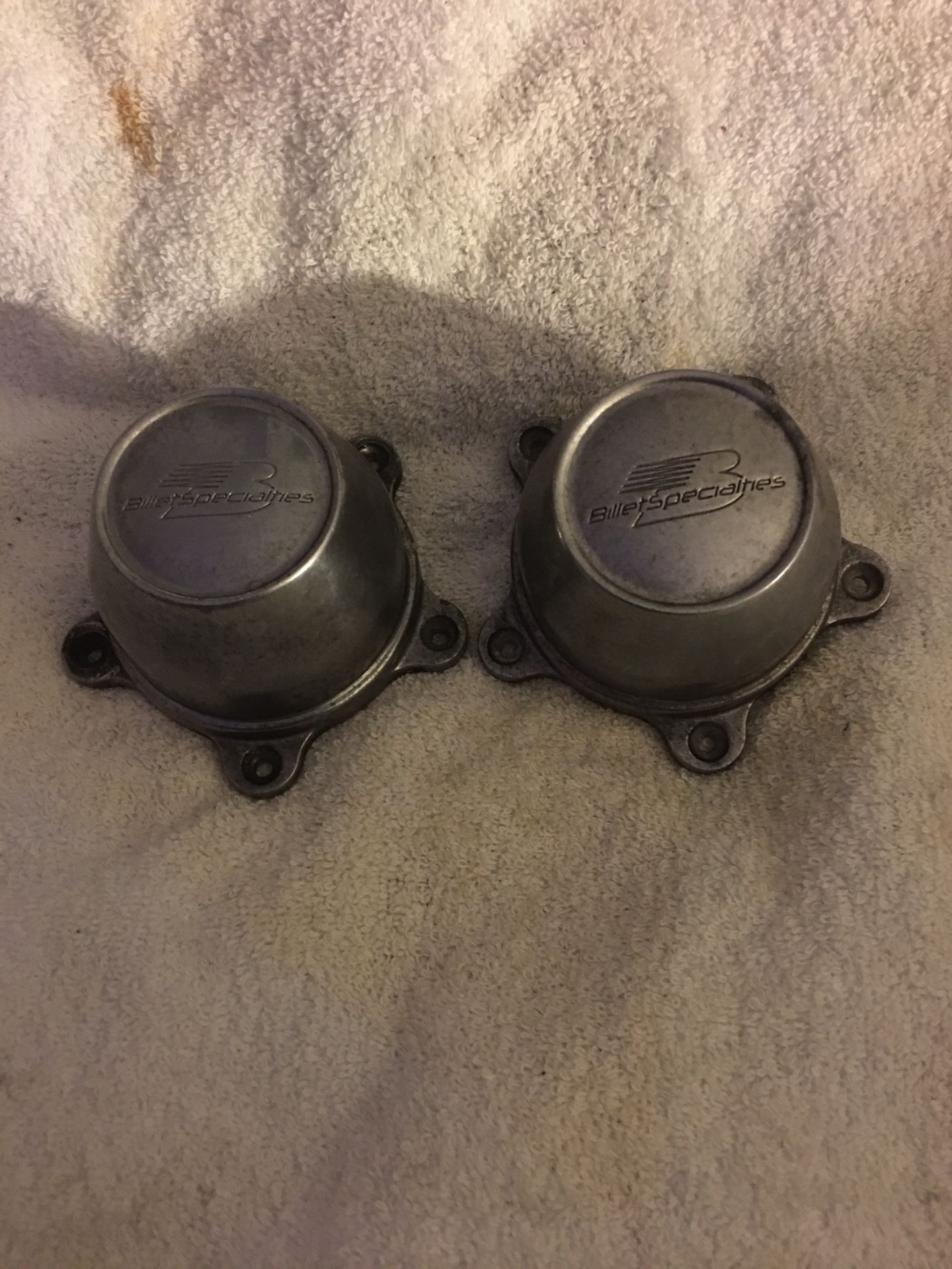 2-BILLET SPECIALTIES CENTER CAP USED IN GOOD CONDITION $30.00