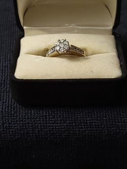 Beautiful Wedding Ring Set-3 Pieces 14k White Gold Thumbnail