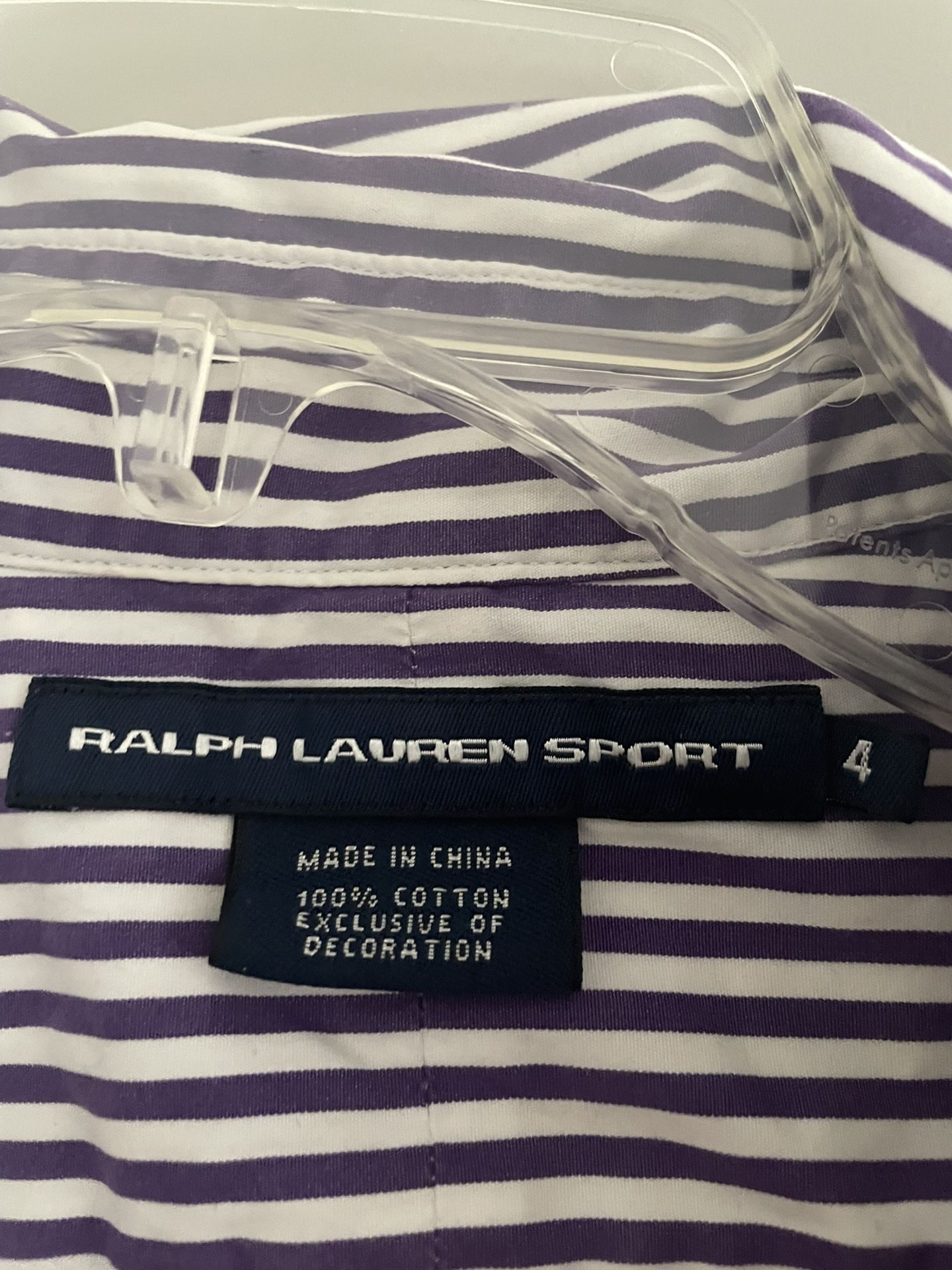 Ralph Lauren Sport Purple Button Down - Size 4