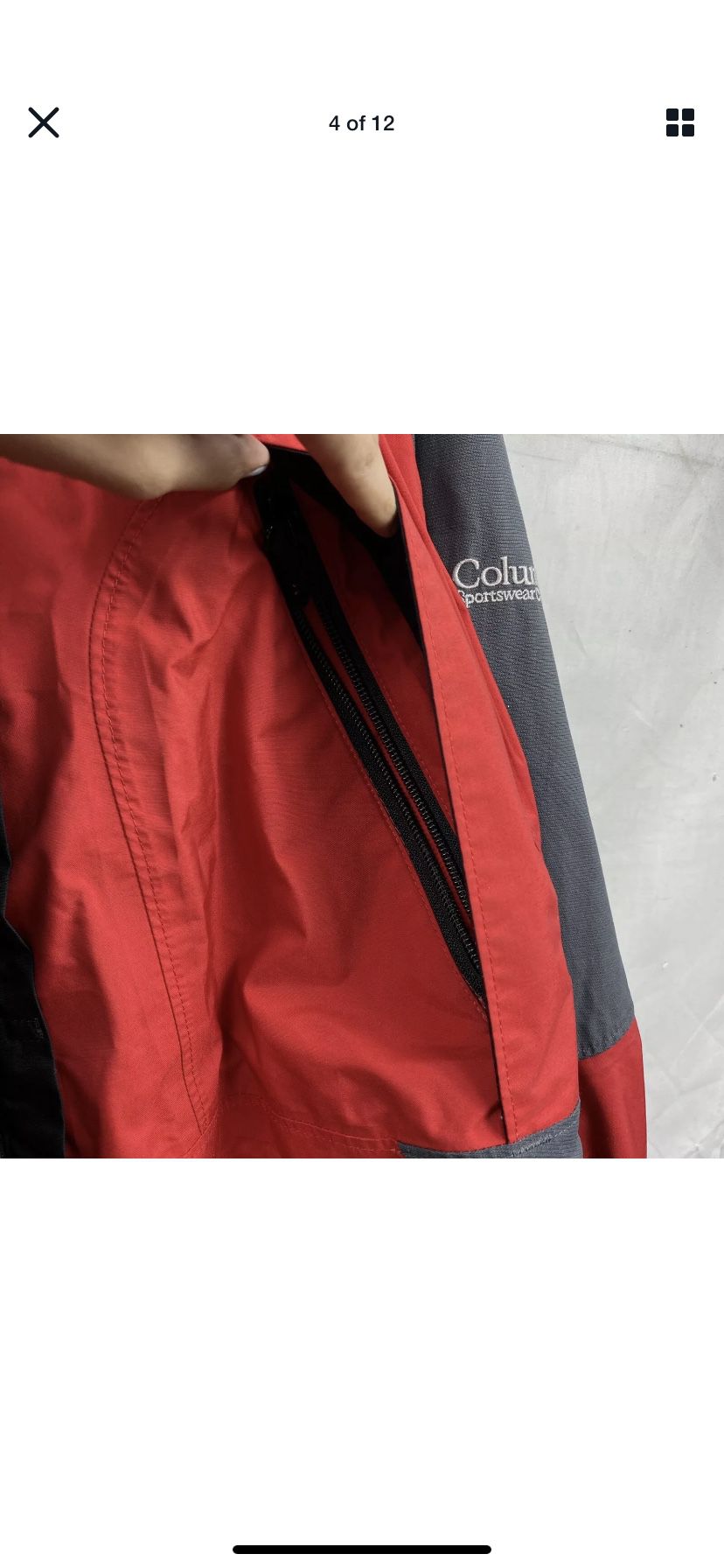 Columbia Sportswear Company Omni Tech Waterproof Breathable Red Jacket Sz.Large