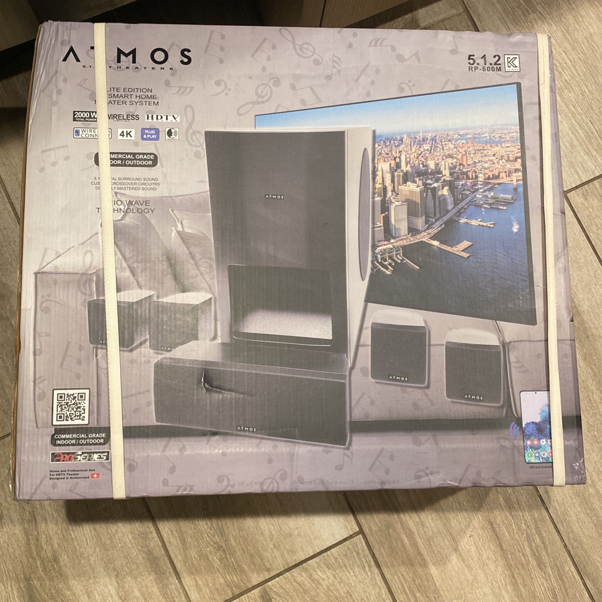 ATMOS HOME THEATER SOUND SYSTEM.