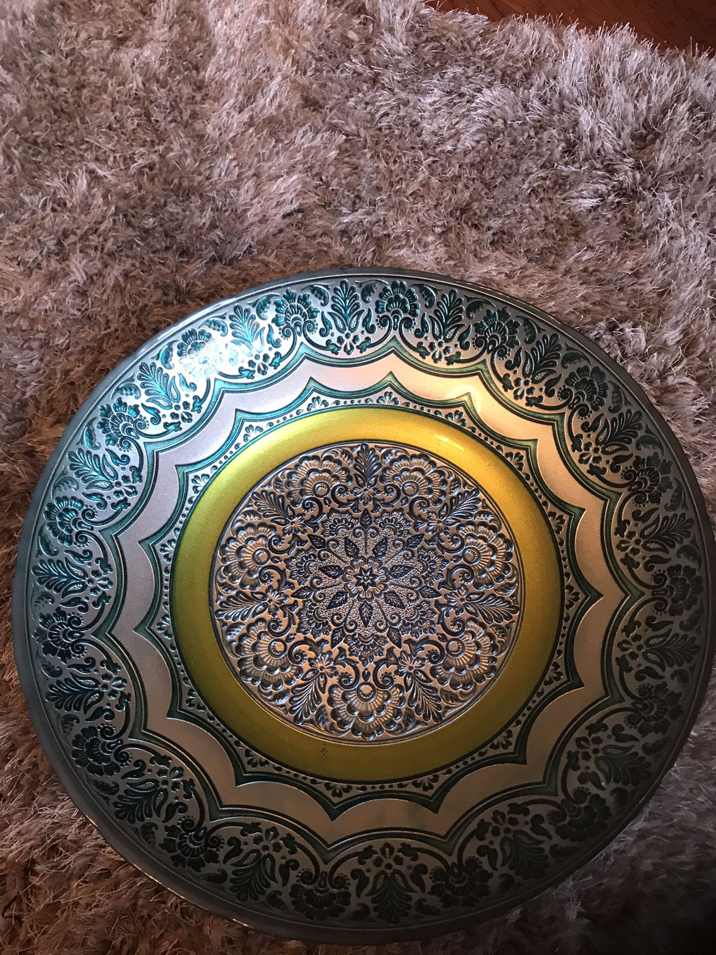 Decorative Blue & Green Bowl