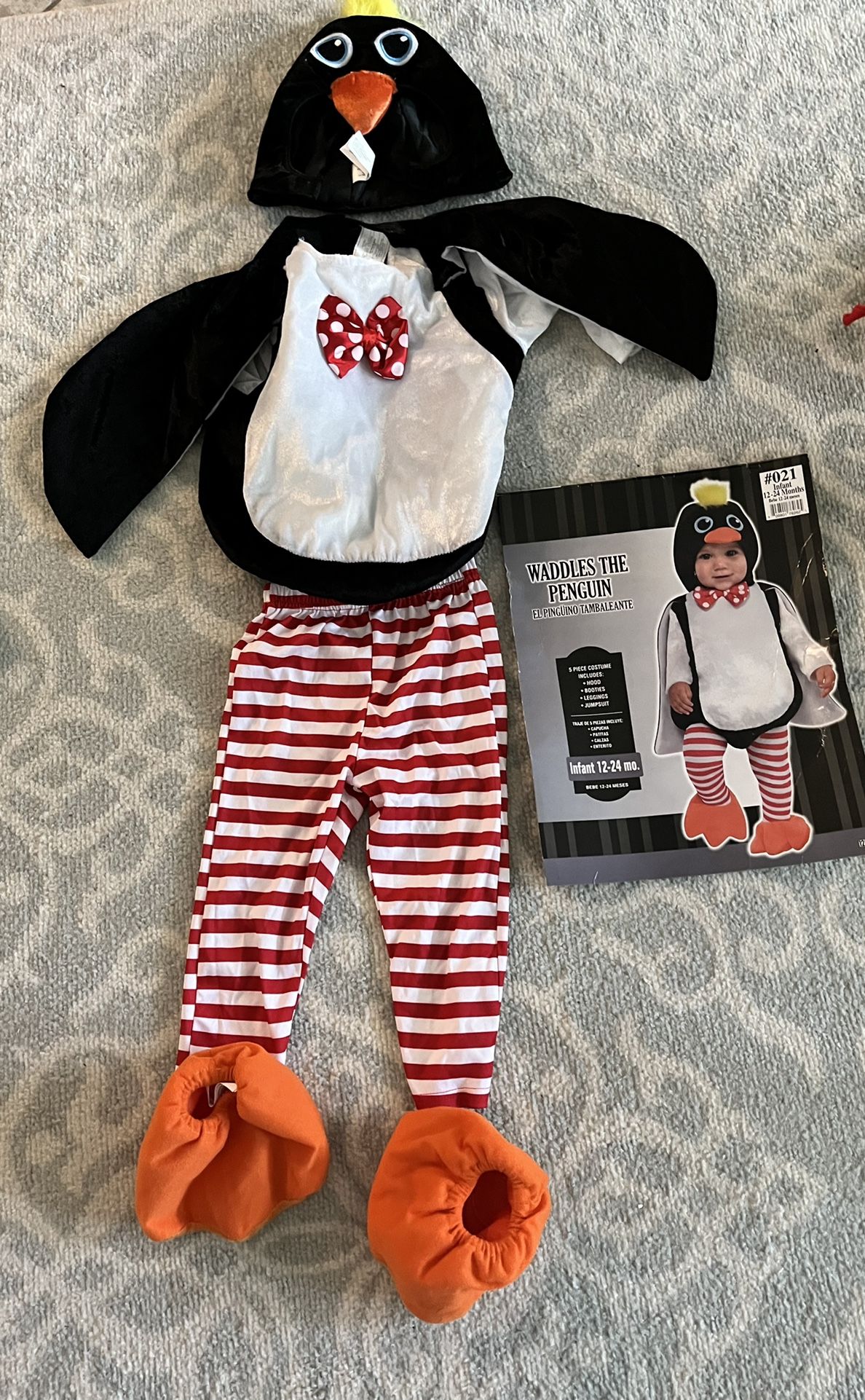 Penguin Halloween Costume 12-24 Months