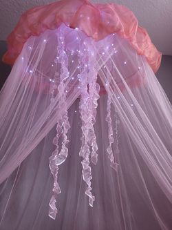Aquaglow Jellyfish Light Up Canopy Pink Thumbnail