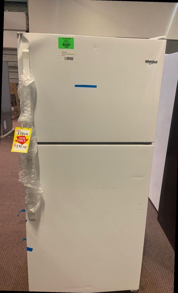 NEW WHIRLPOOL WHITE REFRIGERATOR Liquidation sale today WRT318FZDW ️ W1