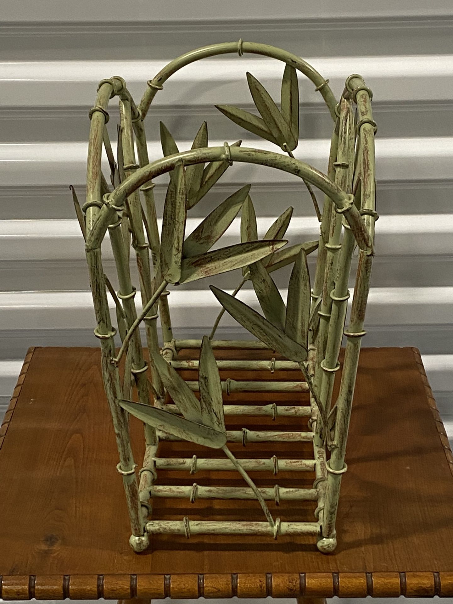Heavy Metal Bamboo Design Storage Rack
