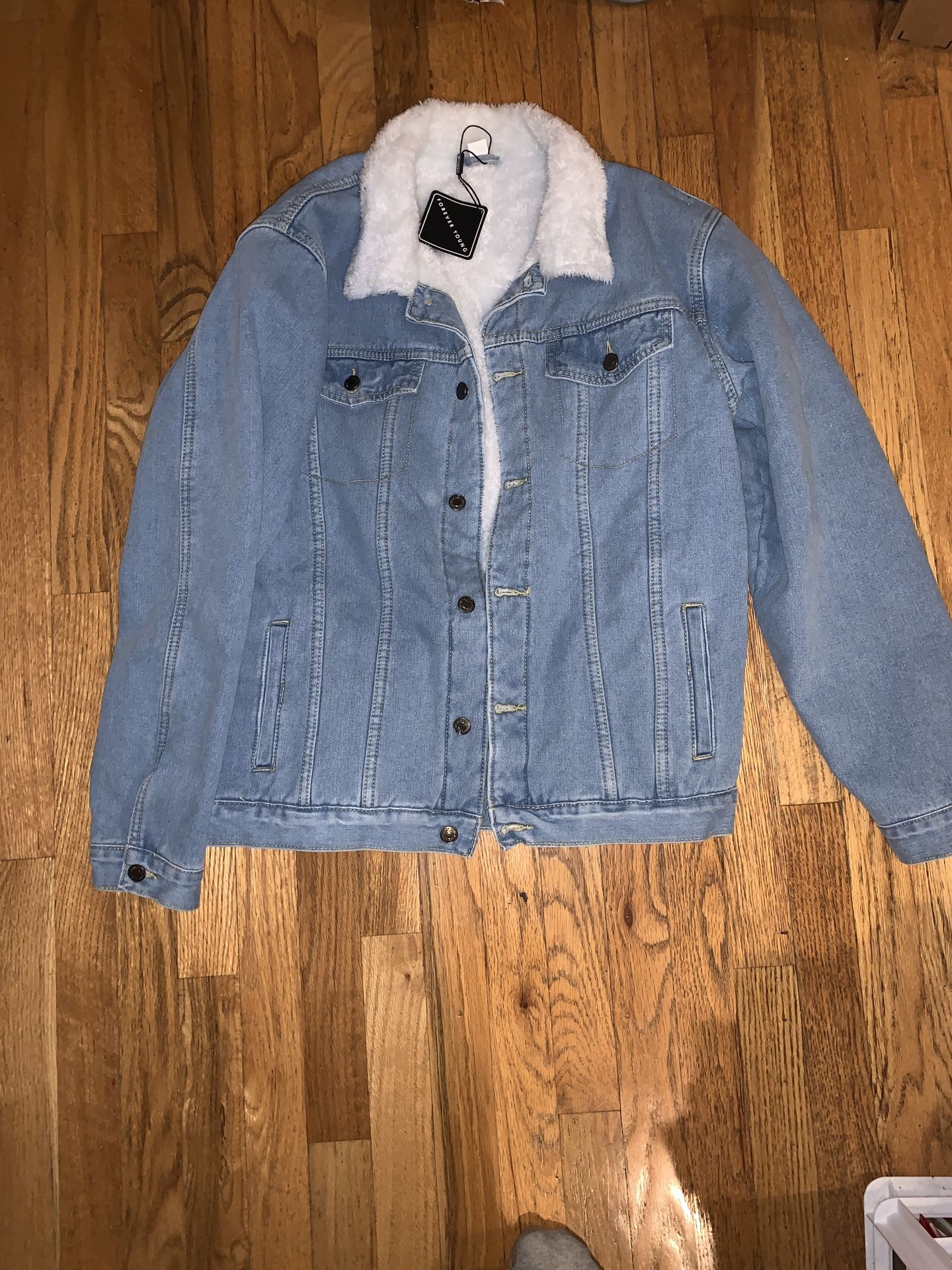 Denim Jacket Sherpa Inside- Medium