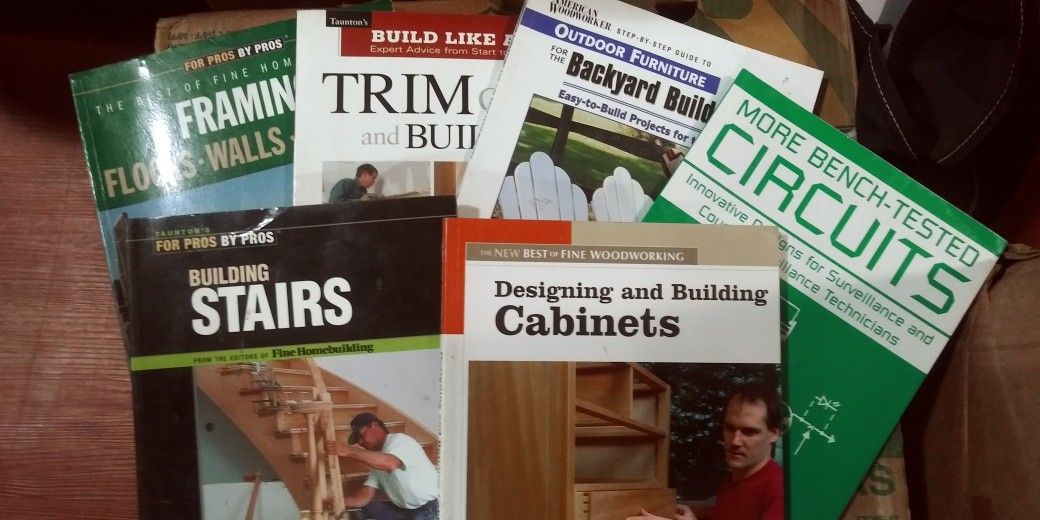 DIY Home Building Books Cabinets Trim Stairs Circuits Set Of 6