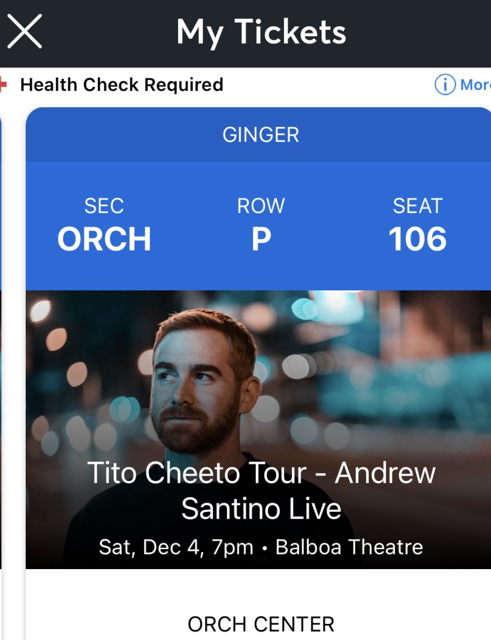 Andrew Santino Comedy Show - 2 Tickets