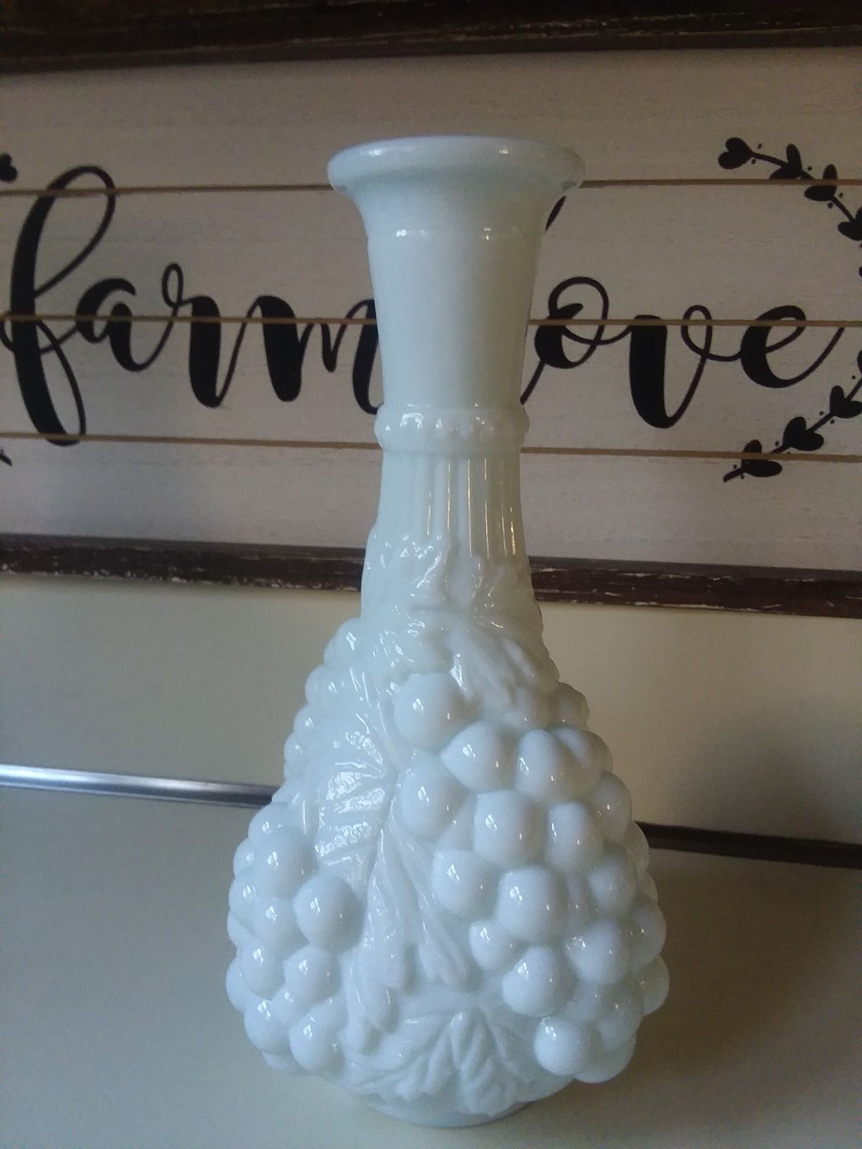 Imperial Glass Milk Glass Vase
