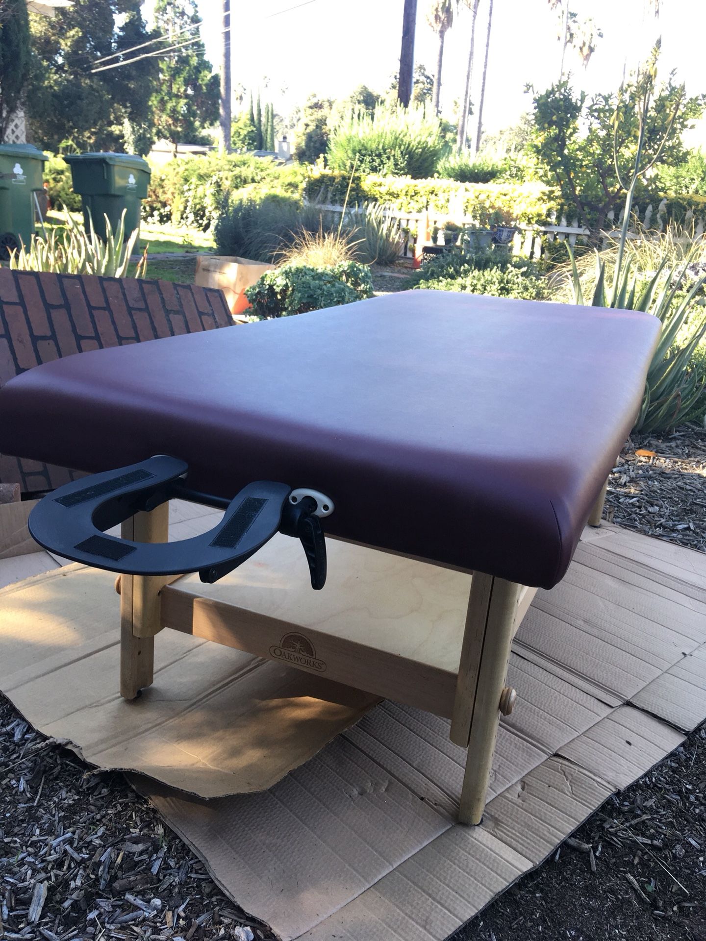 Oakworks Clinician Adjustable Flat Top Stationary Massage Table in Ruby_Width 31” for Sale in