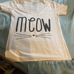 Cute  Cats meow T Shirt Thumbnail