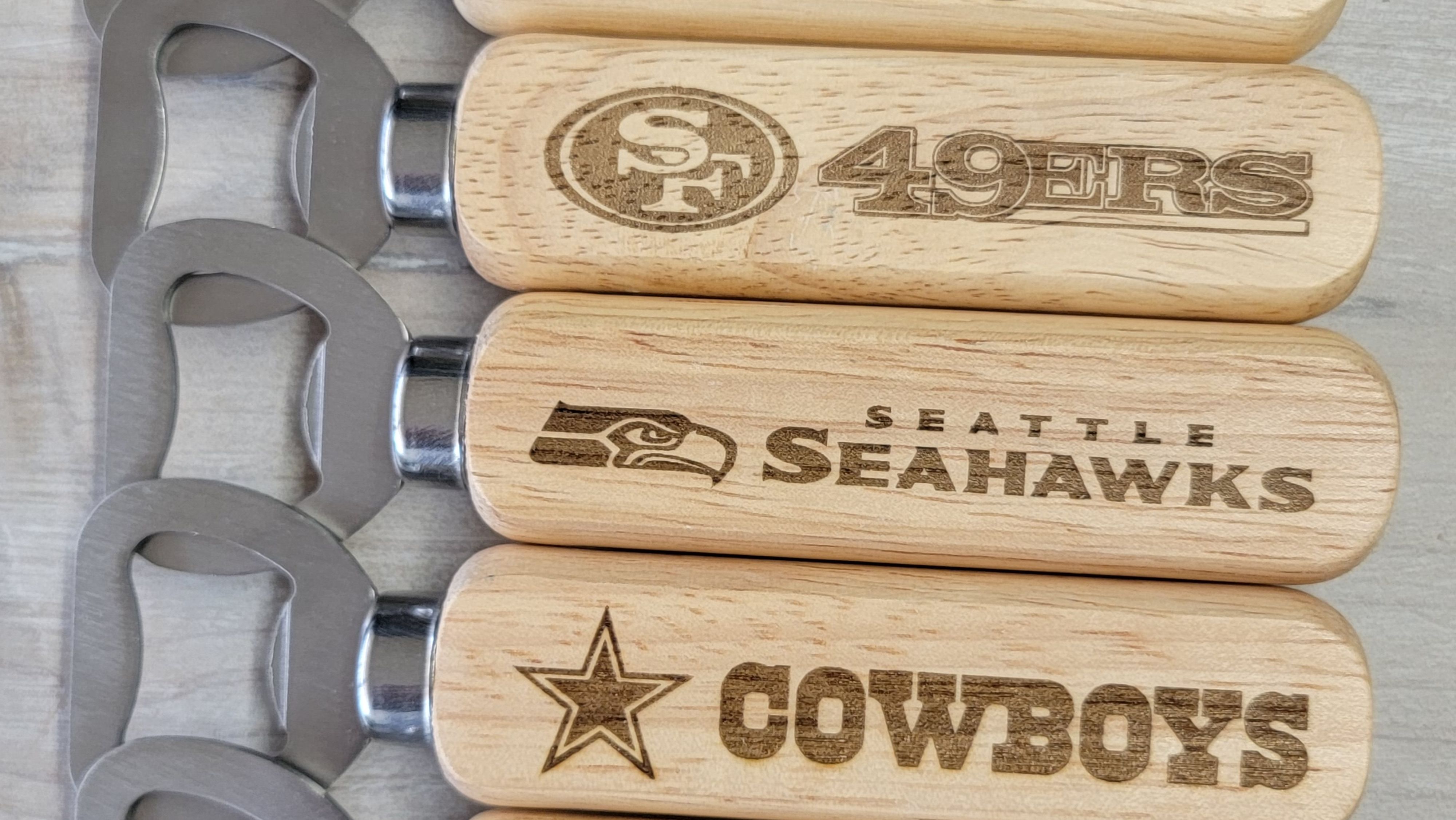 Laser Engraved Bottle Opener Wood Handle