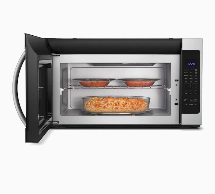 Whirlpool 2.1-cu ft Over-the-Range Microwave with Steam Cooking