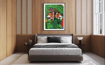 Acrylic Painting, Tigers, Original Painting, Acrylic Art, Artist,  Large Painting  Thumbnail
