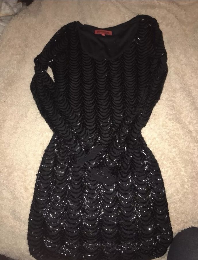 Sparkle mini dress black