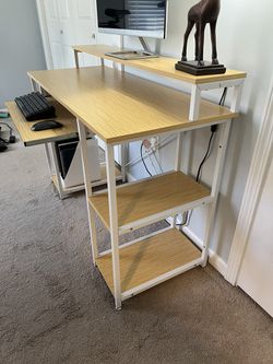 Computer Desk (with Monitor Stand and Keyboard Tray) Thumbnail