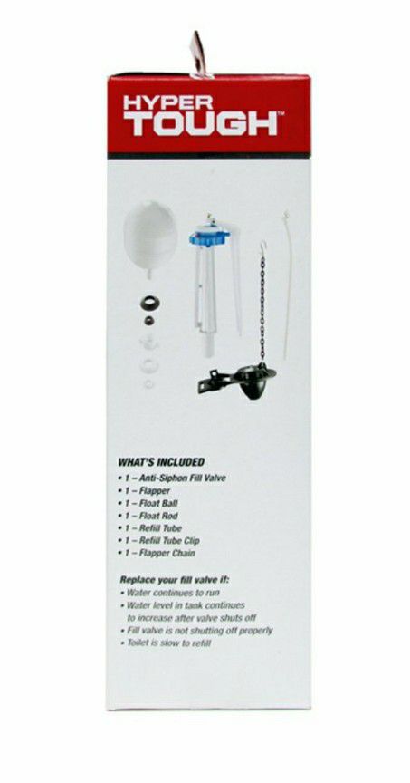 Hyper Tough Complete Toilet Repair Kit with Fill Valve and Flapper NEW