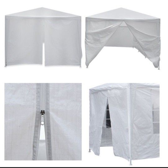 10'x30' White Gazebo Wedding Party Tent Canopy With 6 Windows 2 Sidewalls- 8. For Sale
