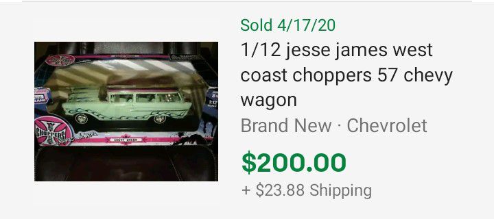 West coast choppers jesse james chevy wagon 1:12 scale