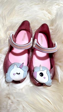 Mini Melissa Pink Ultragirl Unicorn Mary Jane Jelly  Girl's shoes Size 10 Thumbnail