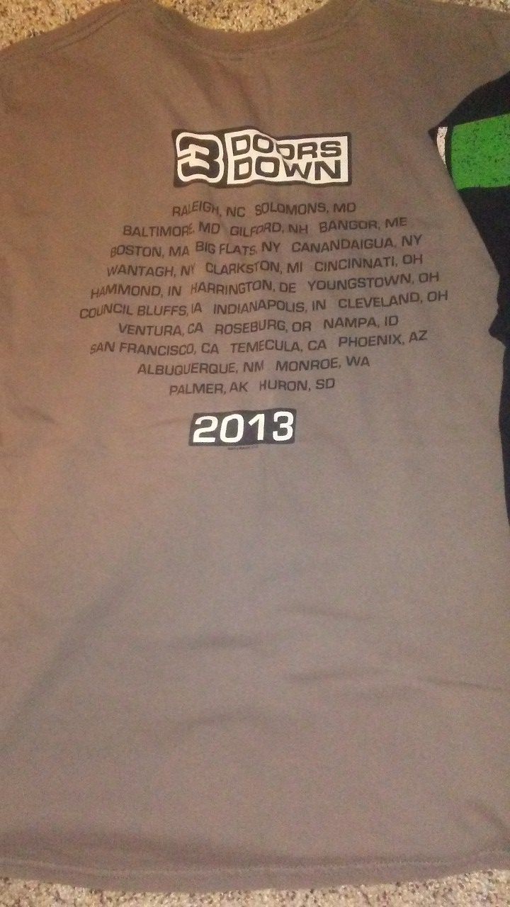 Red Hot Chili Peppers & 3 Doors Down concert shirts