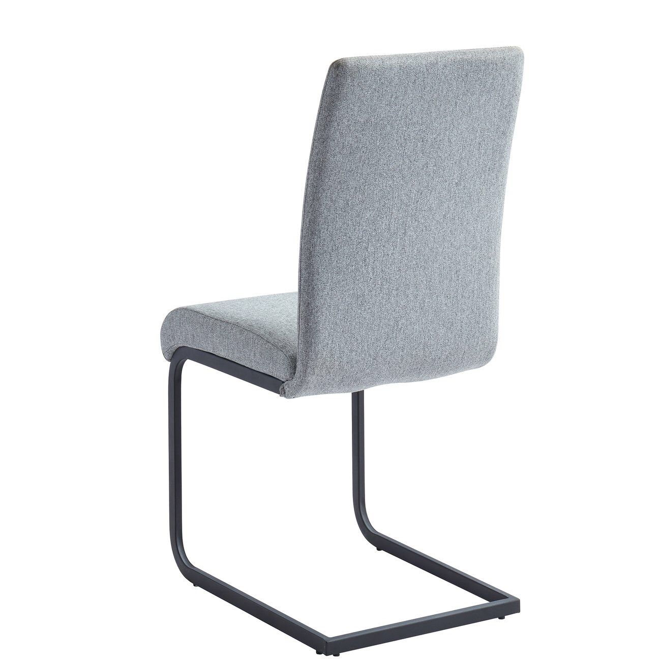 Suzette/Vespa 5pc Dining Set, Black/Light Grey